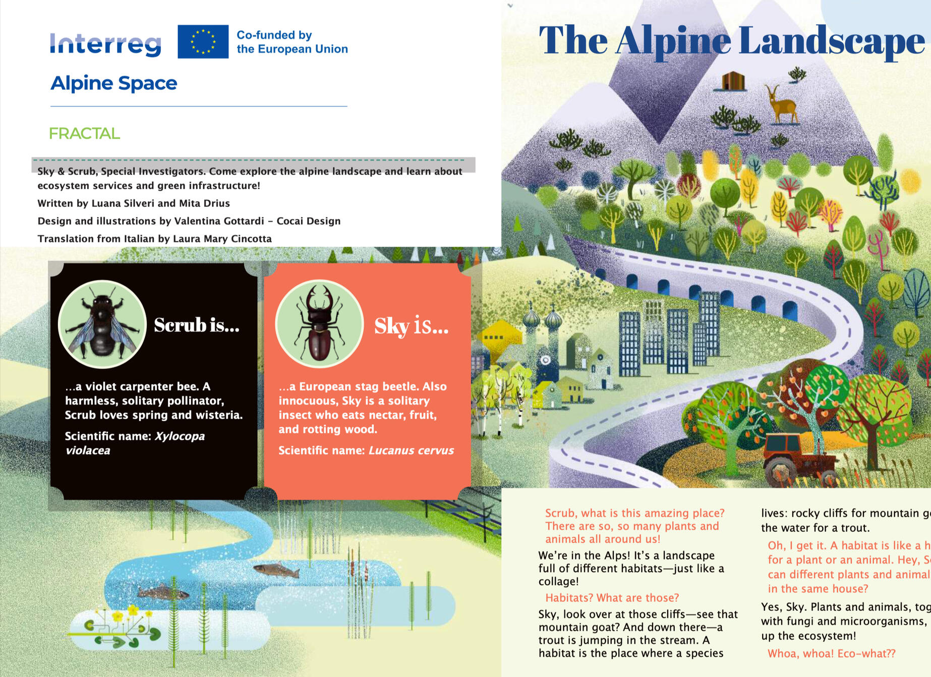 Alpine Space FRACTAL Project, ecology-themed educational games, books, resources